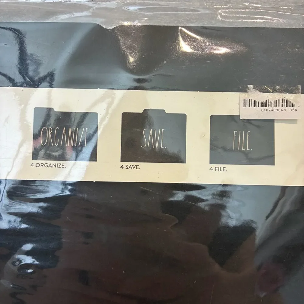 Rae Dunn Black File Folders Pack of 12